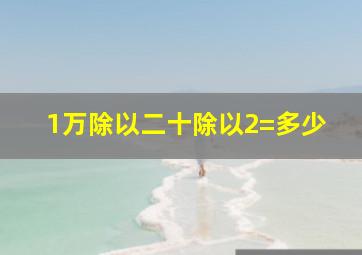 1万除以二十除以2=多少