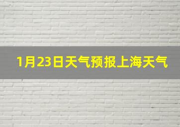 1月23日天气预报上海天气