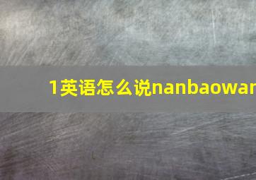 1英语怎么说nanbaowan