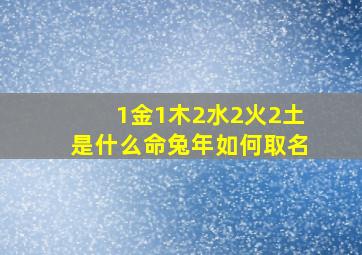 1金1木2水2火2土是什么命兔年如何取名