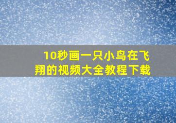 10秒画一只小鸟在飞翔的视频大全教程下载