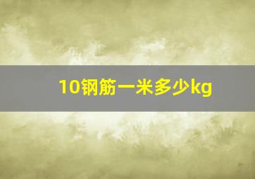 10钢筋一米多少kg