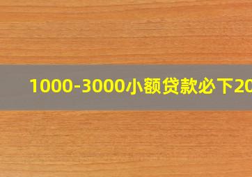 1000-3000小额贷款必下2021