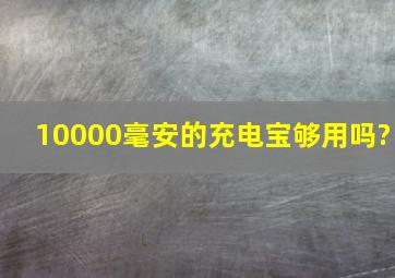 10000毫安的充电宝够用吗?