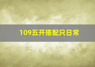 109五开搭配只日常