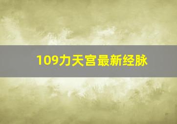 109力天宫最新经脉