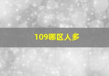 109哪区人多