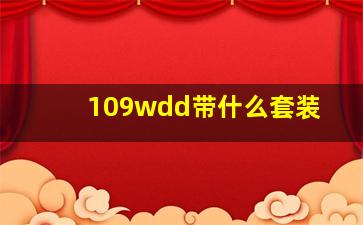 109wdd带什么套装