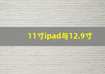 11寸ipad与12.9寸