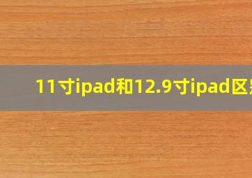 11寸ipad和12.9寸ipad区别