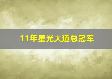 11年星光大道总冠军