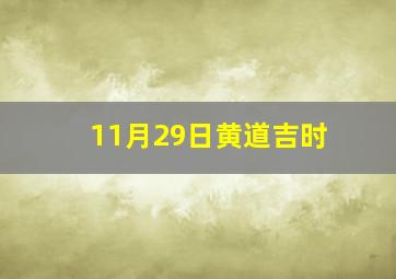 11月29日黄道吉时