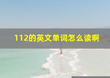 112的英文单词怎么读啊