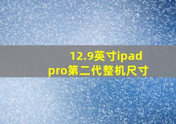 12.9英寸ipadpro第二代整机尺寸