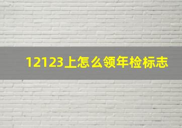 12123上怎么领年检标志