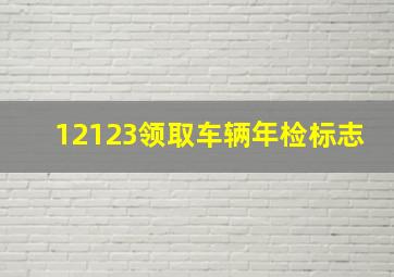 12123领取车辆年检标志