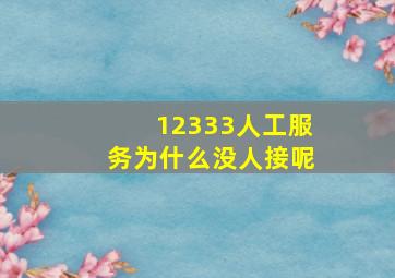 12333人工服务为什么没人接呢