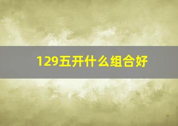 129五开什么组合好