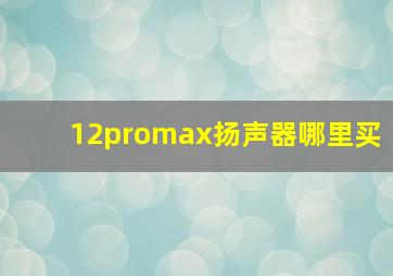 12promax扬声器哪里买