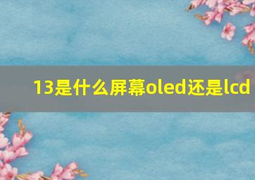 13是什么屏幕oled还是lcd