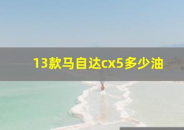 13款马自达cx5多少油