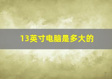 13英寸电脑是多大的