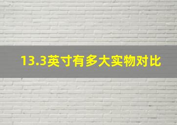 13.3英寸有多大实物对比