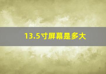 13.5寸屏幕是多大