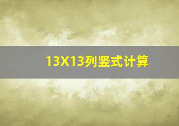 13X13列竖式计算