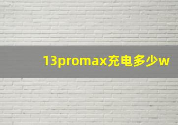 13promax充电多少w