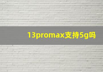 13promax支持5g吗