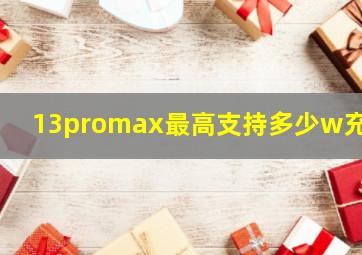 13promax最高支持多少w充电