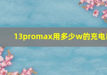 13promax用多少w的充电器