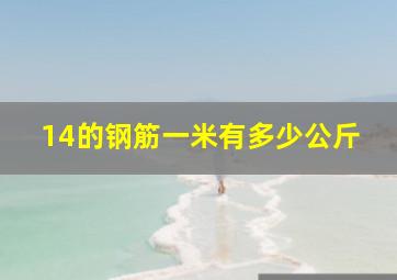 14的钢筋一米有多少公斤