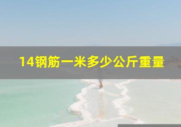 14钢筋一米多少公斤重量