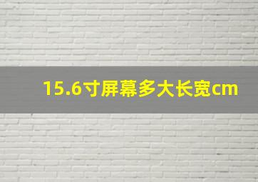 15.6寸屏幕多大长宽cm