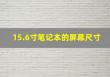 15.6寸笔记本的屏幕尺寸