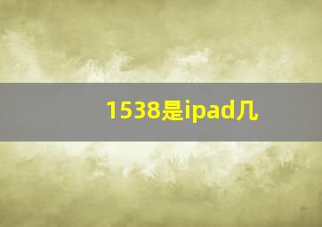 1538是ipad几