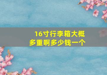 16寸行李箱大概多重啊多少钱一个