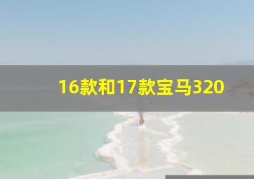 16款和17款宝马320