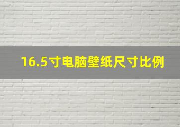 16.5寸电脑壁纸尺寸比例