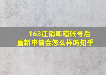 163注销邮箱账号后重新申请会怎么样吗知乎