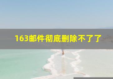 163邮件彻底删除不了了