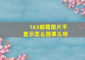 163邮箱图片不显示怎么回事儿呀