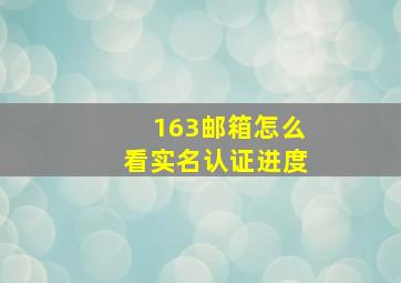 163邮箱怎么看实名认证进度