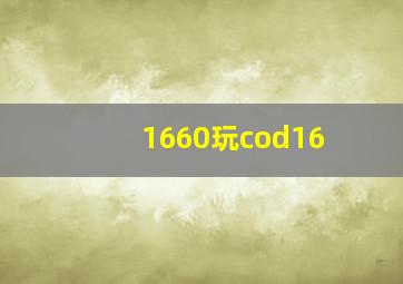 1660玩cod16