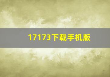 17173下载手机版