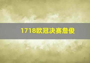 1718欧冠决赛詹俊