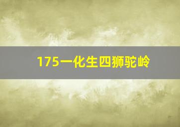 175一化生四狮驼岭