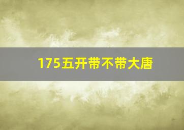 175五开带不带大唐